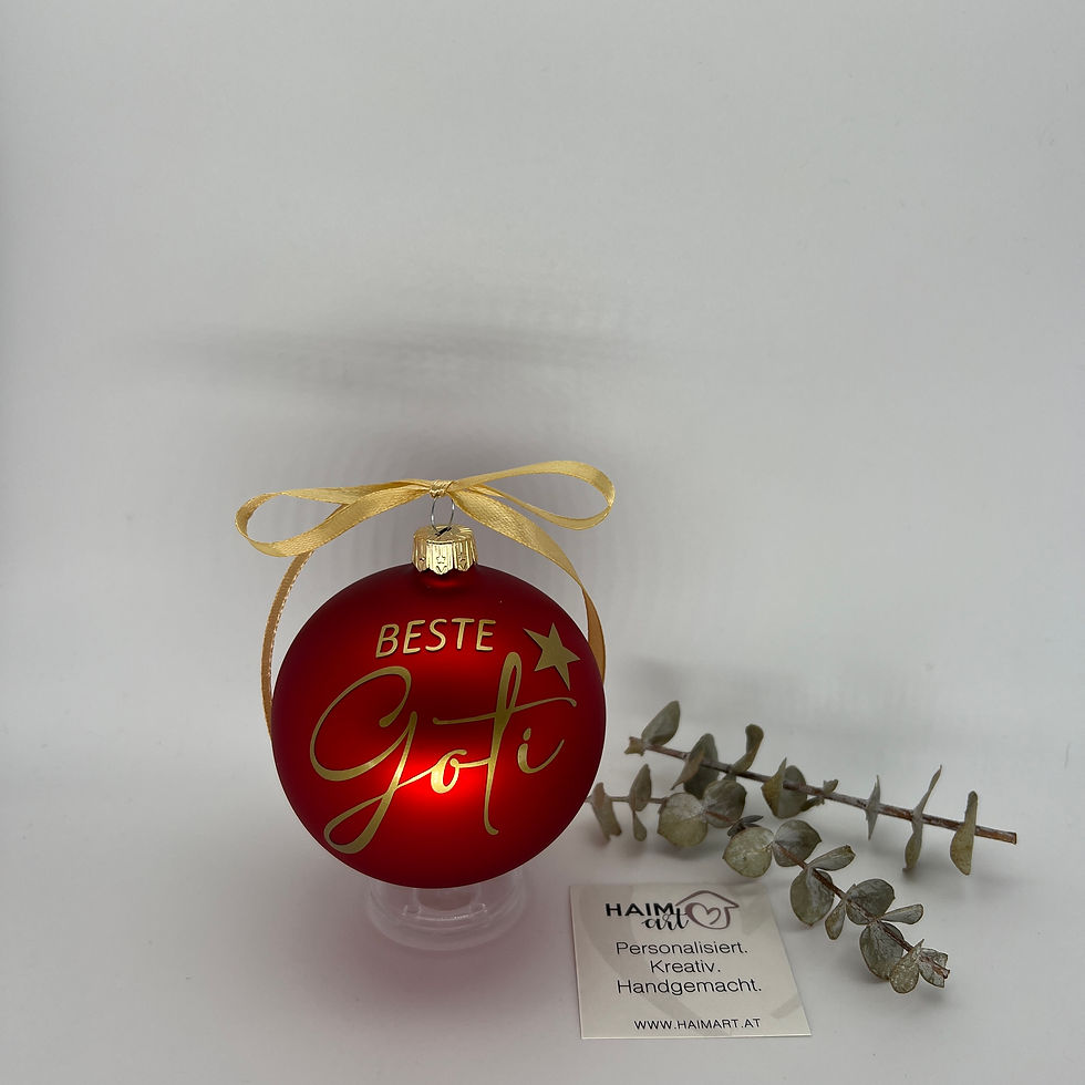 Miniaturbild: Weihnachtskugel rot/matt 6 cm und 8 cm