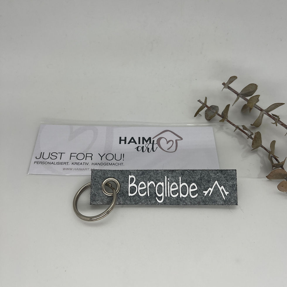 Miniaturbild: Filz Schlüsselanhänger klein mit personalisiertem Text 10 x 2,0