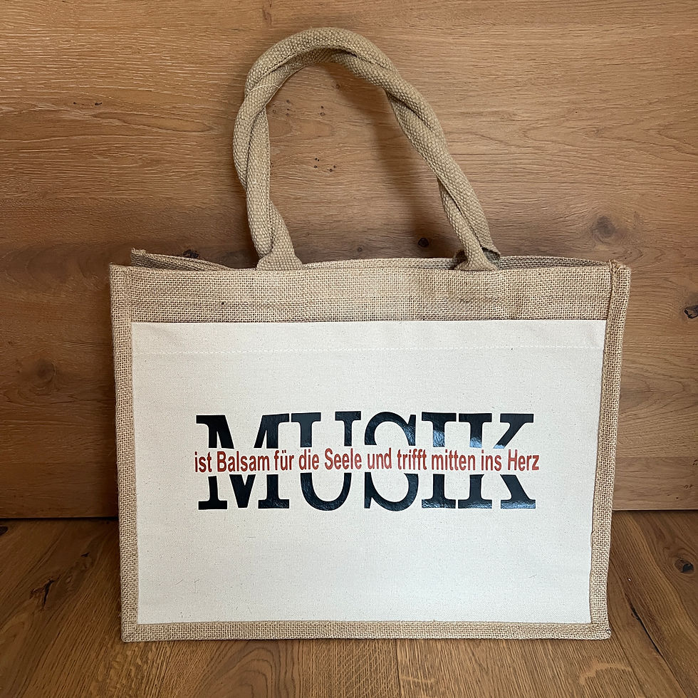Miniaturbild: Jutetasche mit Vordertasche aus Baumwolle