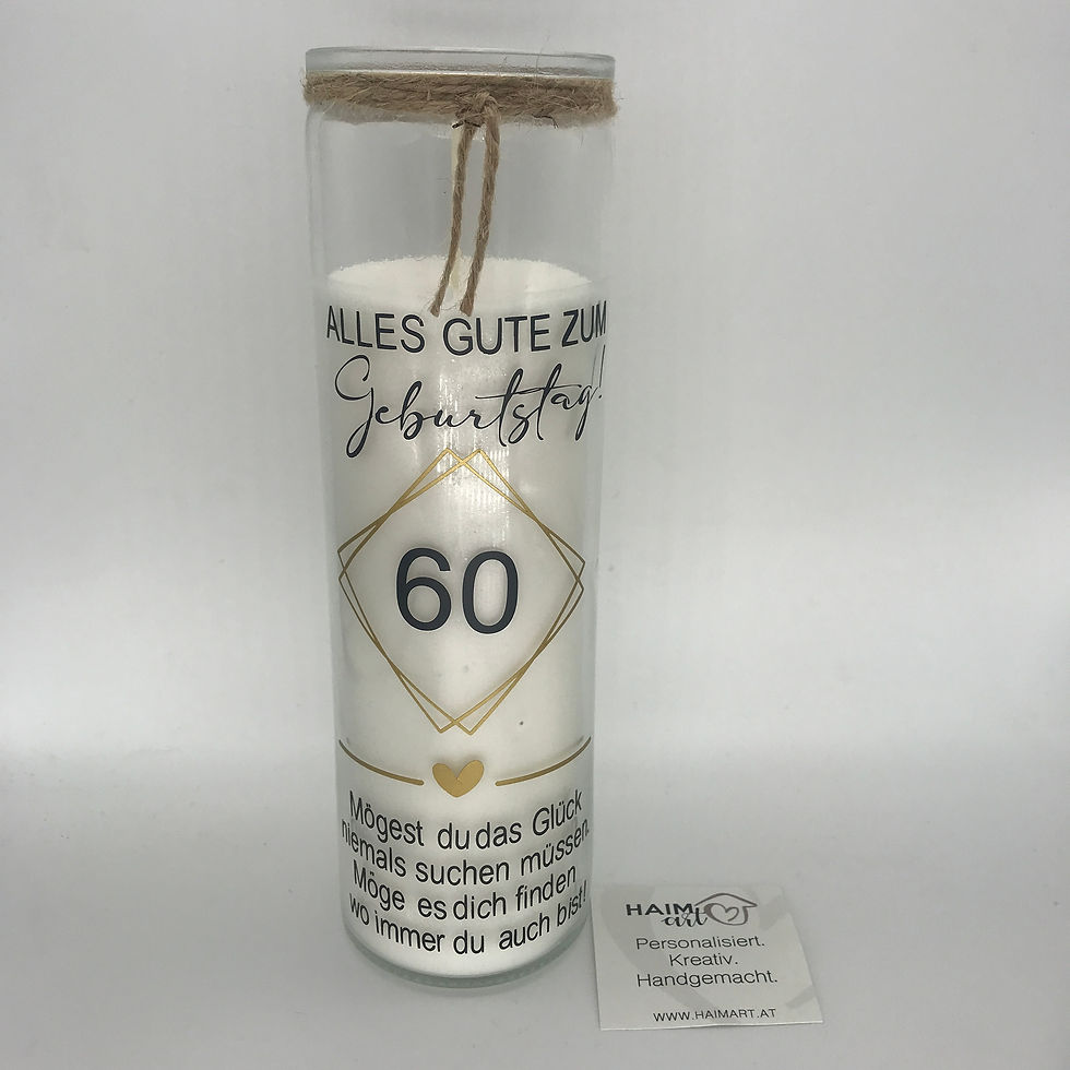Kerze im Glas - Zum Geburtstag