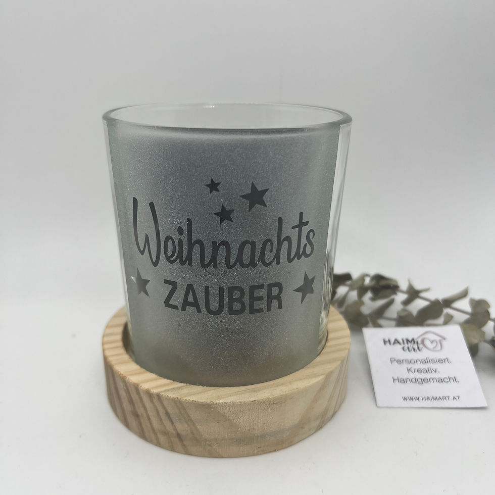 Miniaturbild: Windlicht Glas - Weihnachtsmotive