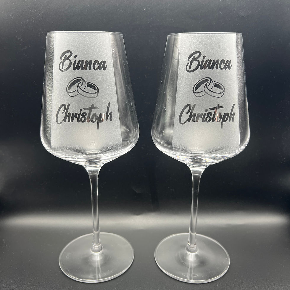 Miniaturbild: Weinglas Hochzeit mit Gravur - 49 cl