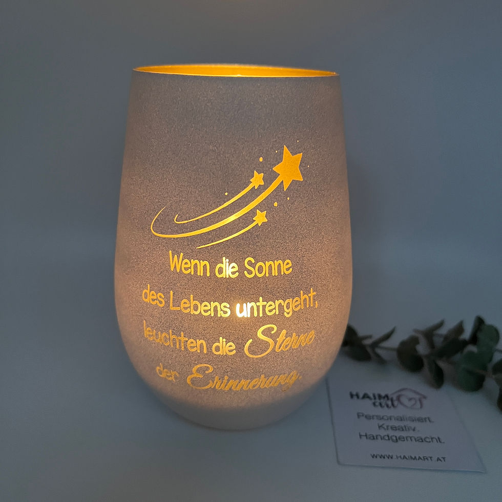 Miniaturbild: Windlicht Trauer/Zum Gedenken