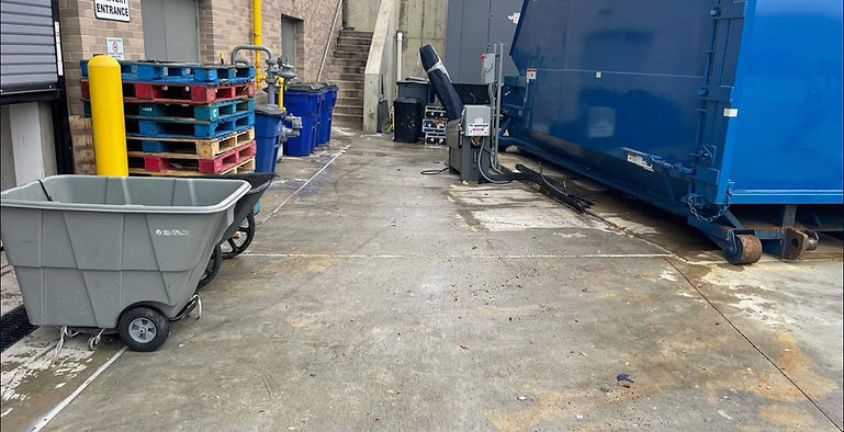 Clean commercial service area after property management junk removal by Junkman Removal & Disposal Services in Maryland.
