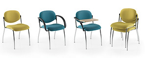 CHROME 4 LEG MEETING CHAIRS