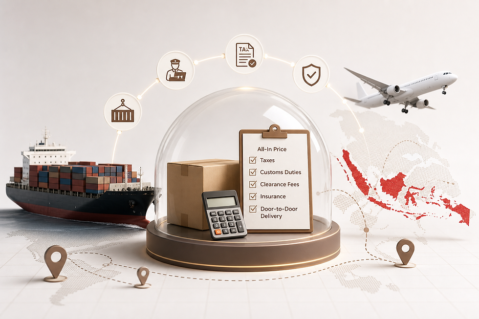 Harga Our Cargo Indonesia dan biaya impor all-in 2026