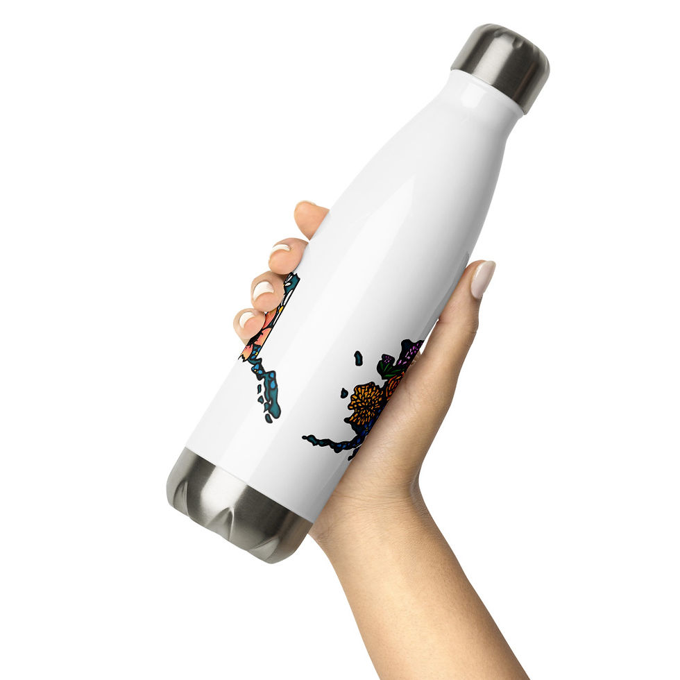 Thumbnail: Water Bottle - Flowered Alaska