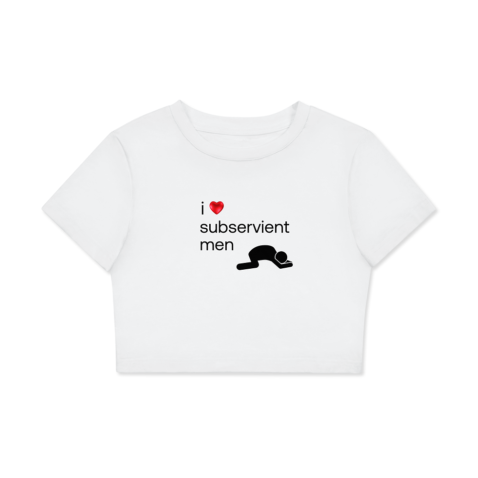 Thumbnail: "i heart subservient men" crop top
