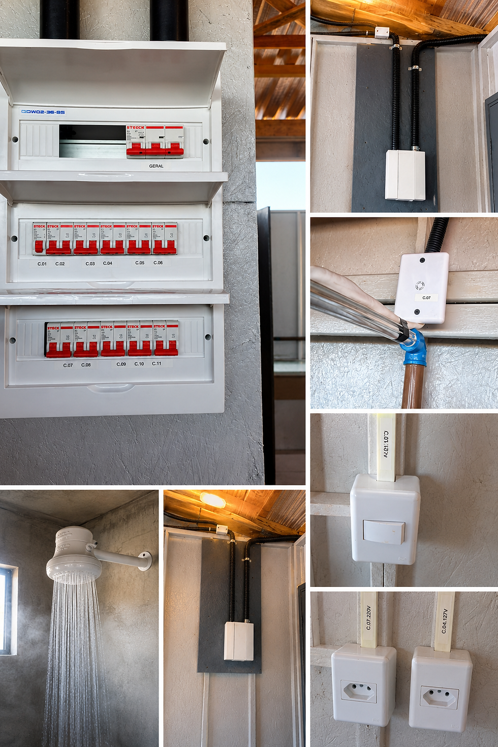 Conheça a montagem elétrica de interruptores e quadros de distribuição de energia realizada pela Alpha & Borg Canteiros, seguindo rigorosamente as normas técnicas e de segurança, garantindo eficiência, organização e confiabilidade em canteiros de obras