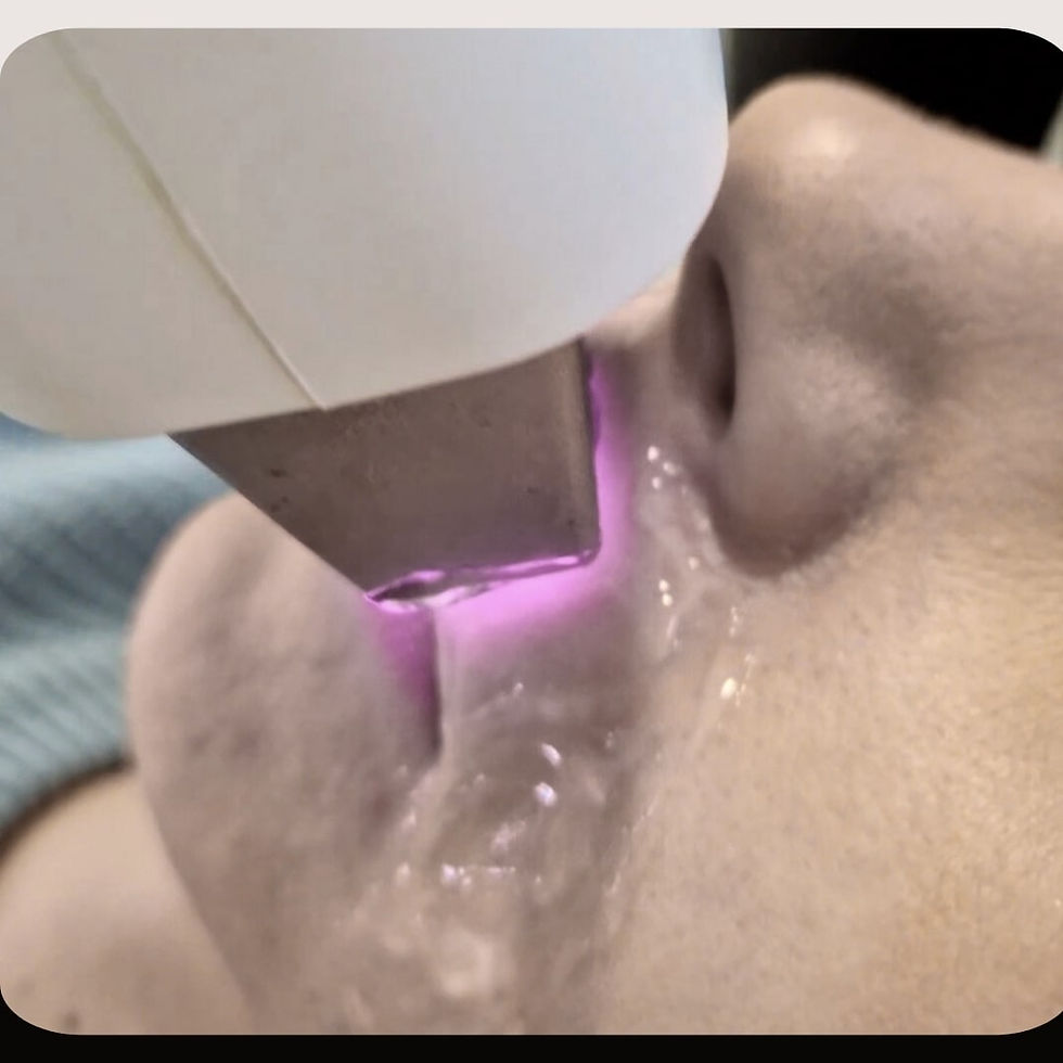 Nahaufnahme Lasergerät für glatte Haut ohne Haare