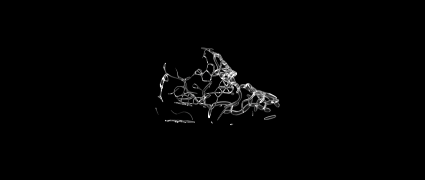 3D spec advertisement for Fila shoes