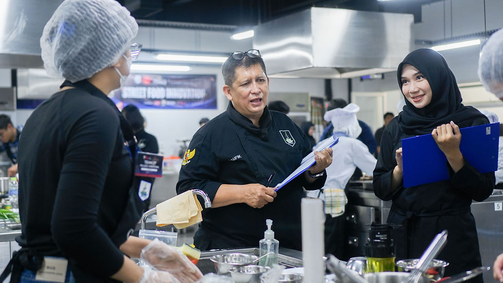 Judging session at HSCC 2026 evaluating creativity, taste, and presentation.