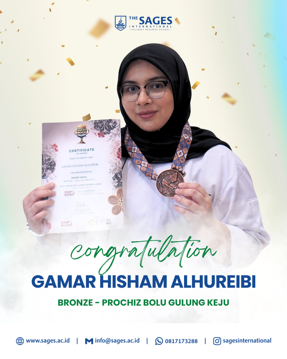 Sages Academy earned an impressive 16 awards at the Bakat Boga Challenge during EASTFOOD Indonesia 2026, demonstrating excellence in culinary innovation, technical skills, and professional training.