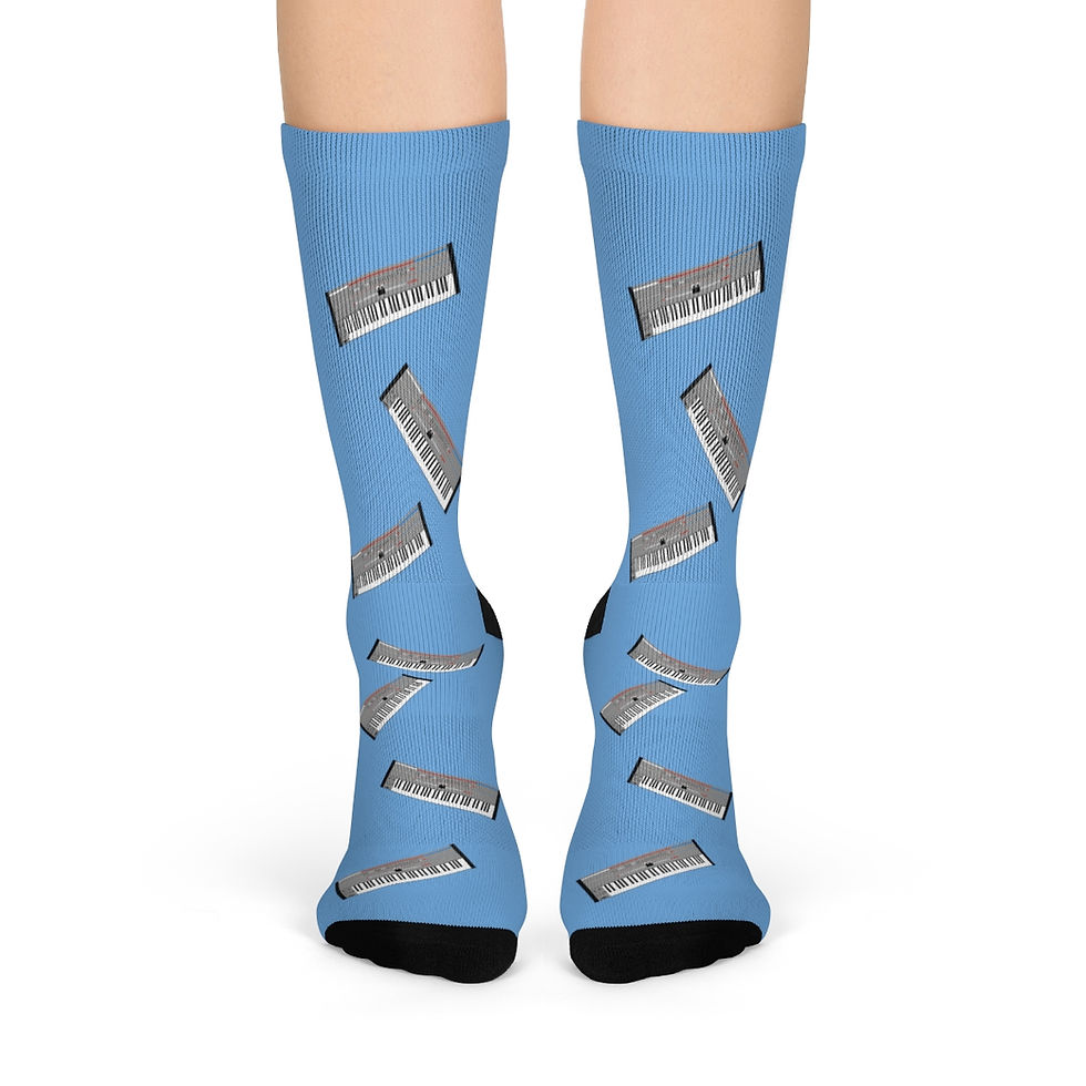 Thumbnail: Googly synth crew socks (juno 106)