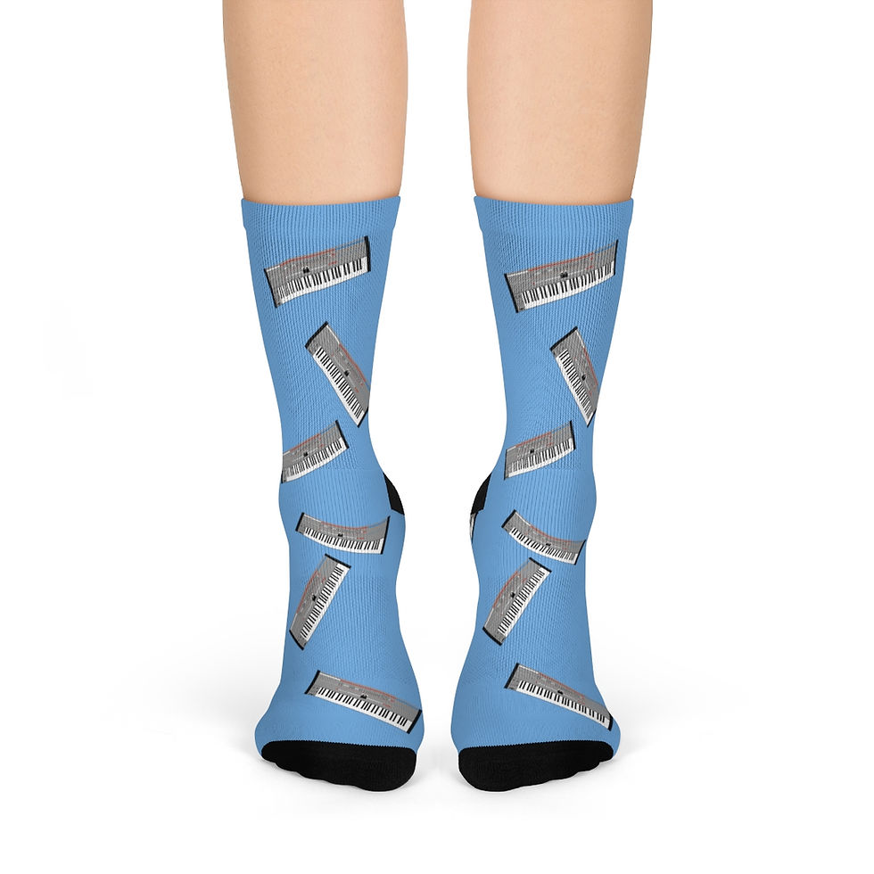 Thumbnail: Googly synth crew socks (juno 106)