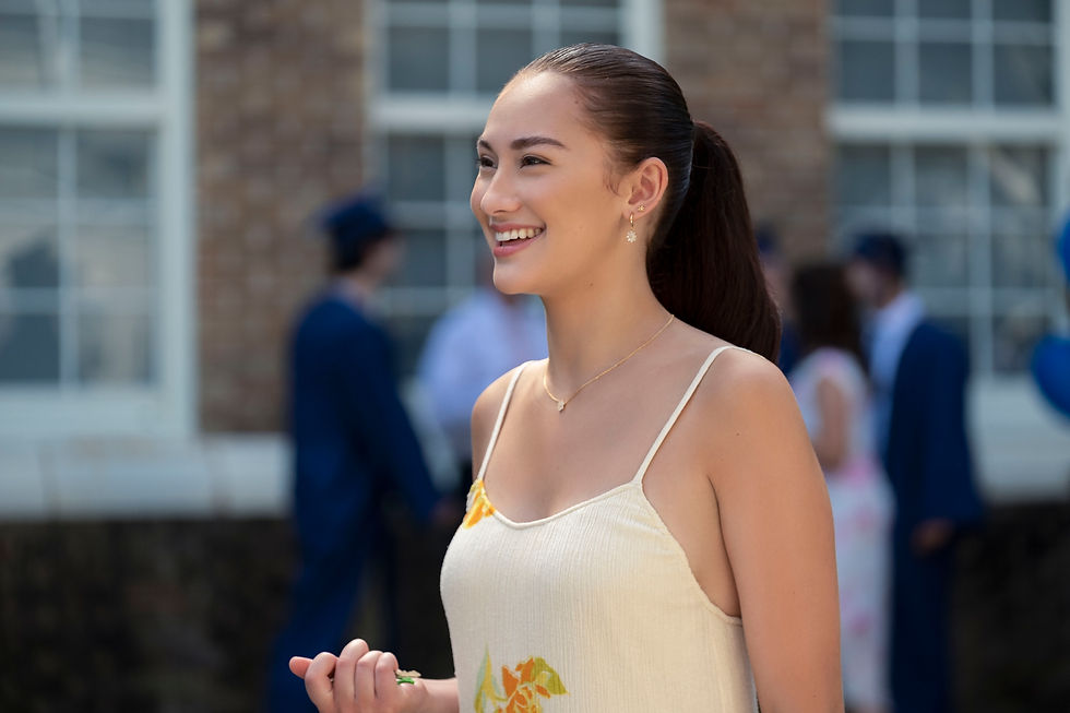 a girl smiles