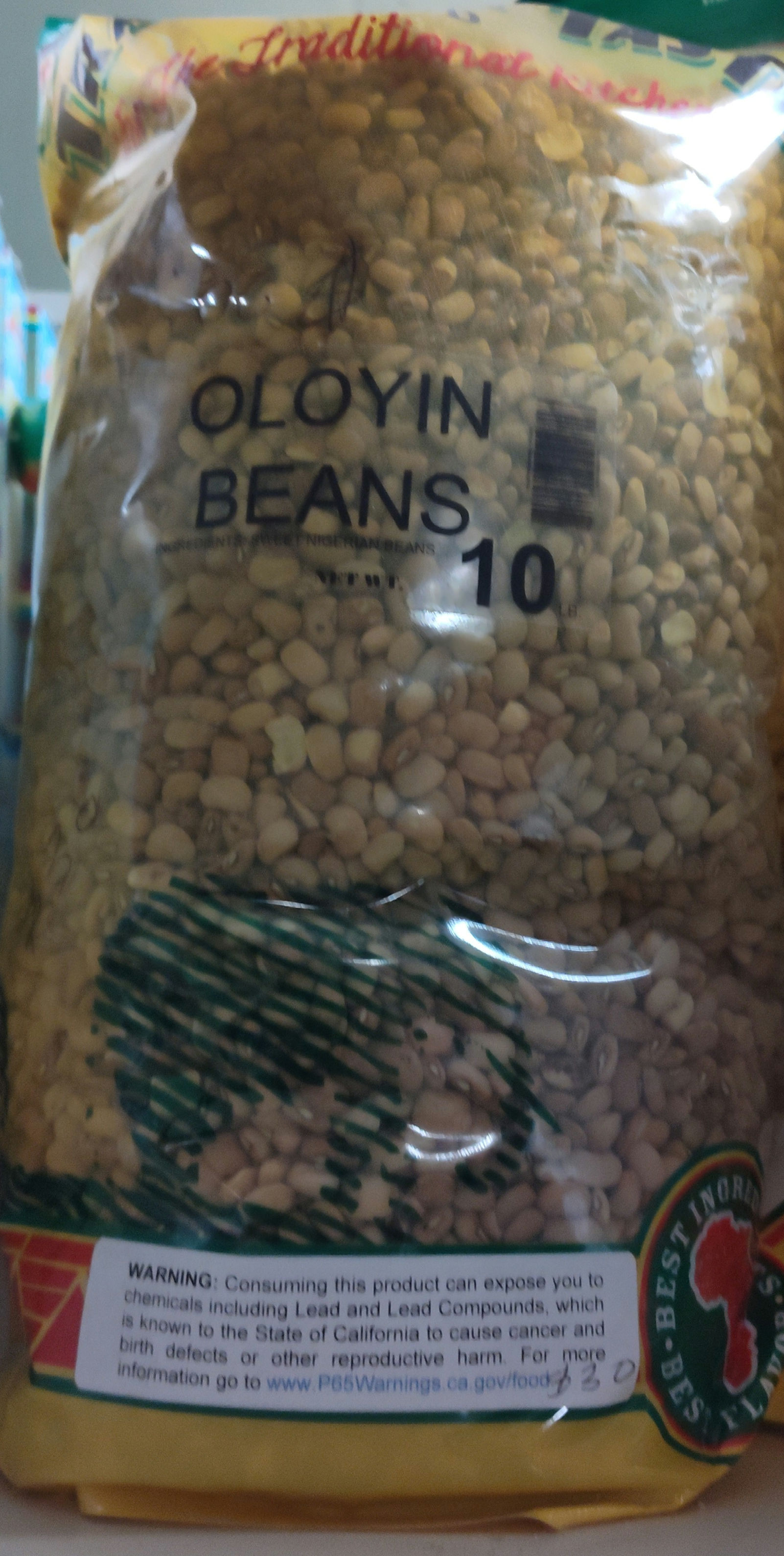 Traditional brand oloyin beans 