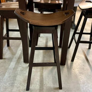 Amish Built 30" Mission Base Swivel Saddle Bar Stool