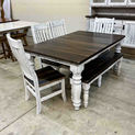 Surfside 42x66 1.5" Top Reclaimed Barnwood Table Set