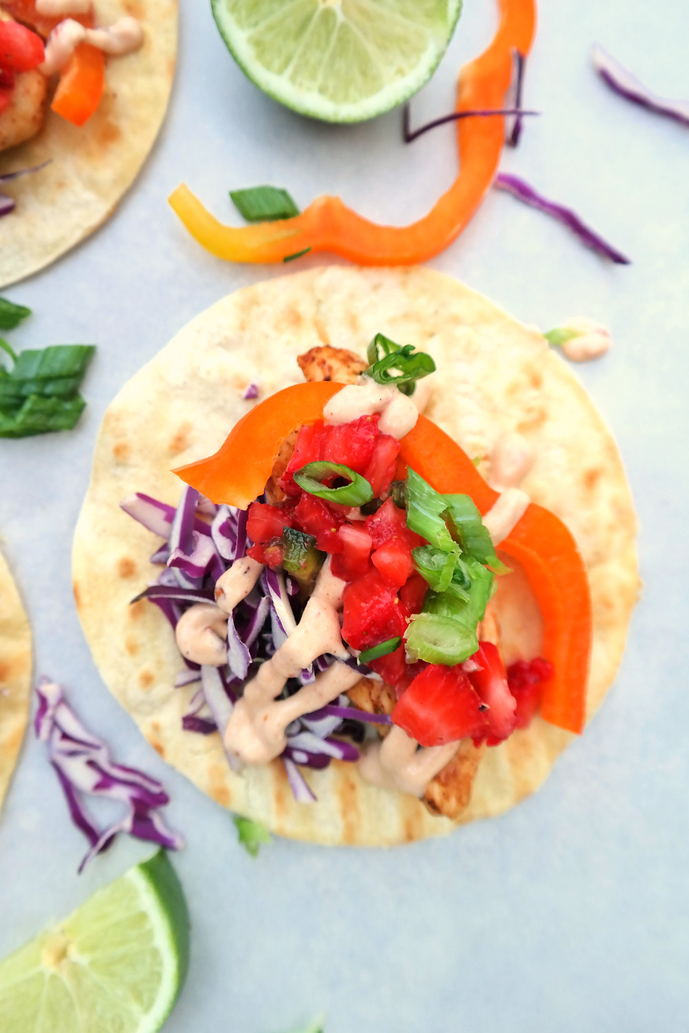 Squirrel Tacos with Strawberry Jalapeno Salsa and Garlic Chipotle Cream | eatlovegarlic.com @eatlovegarlic