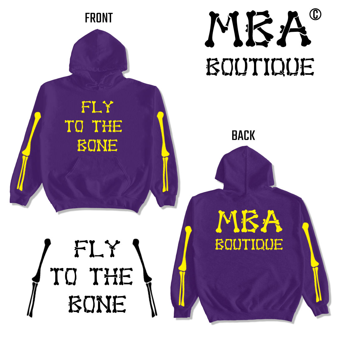 FLY TO THE BONE - [HOODIE] - PURPLE