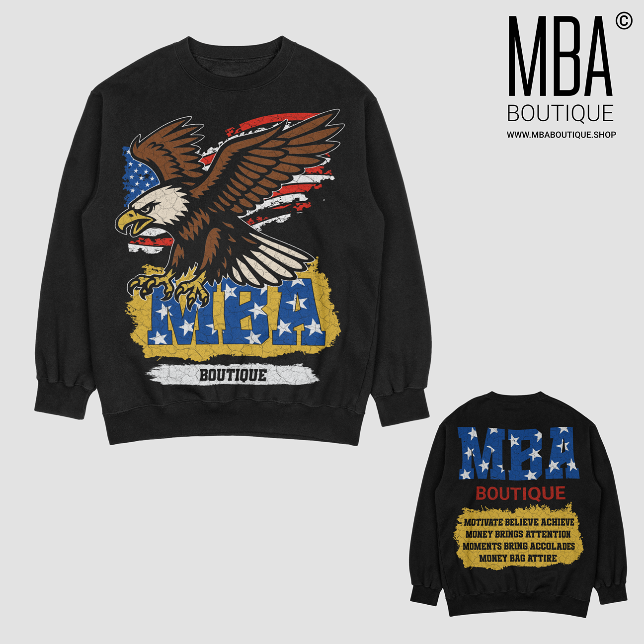 RED WHITE & RISE - [CREWNECK]