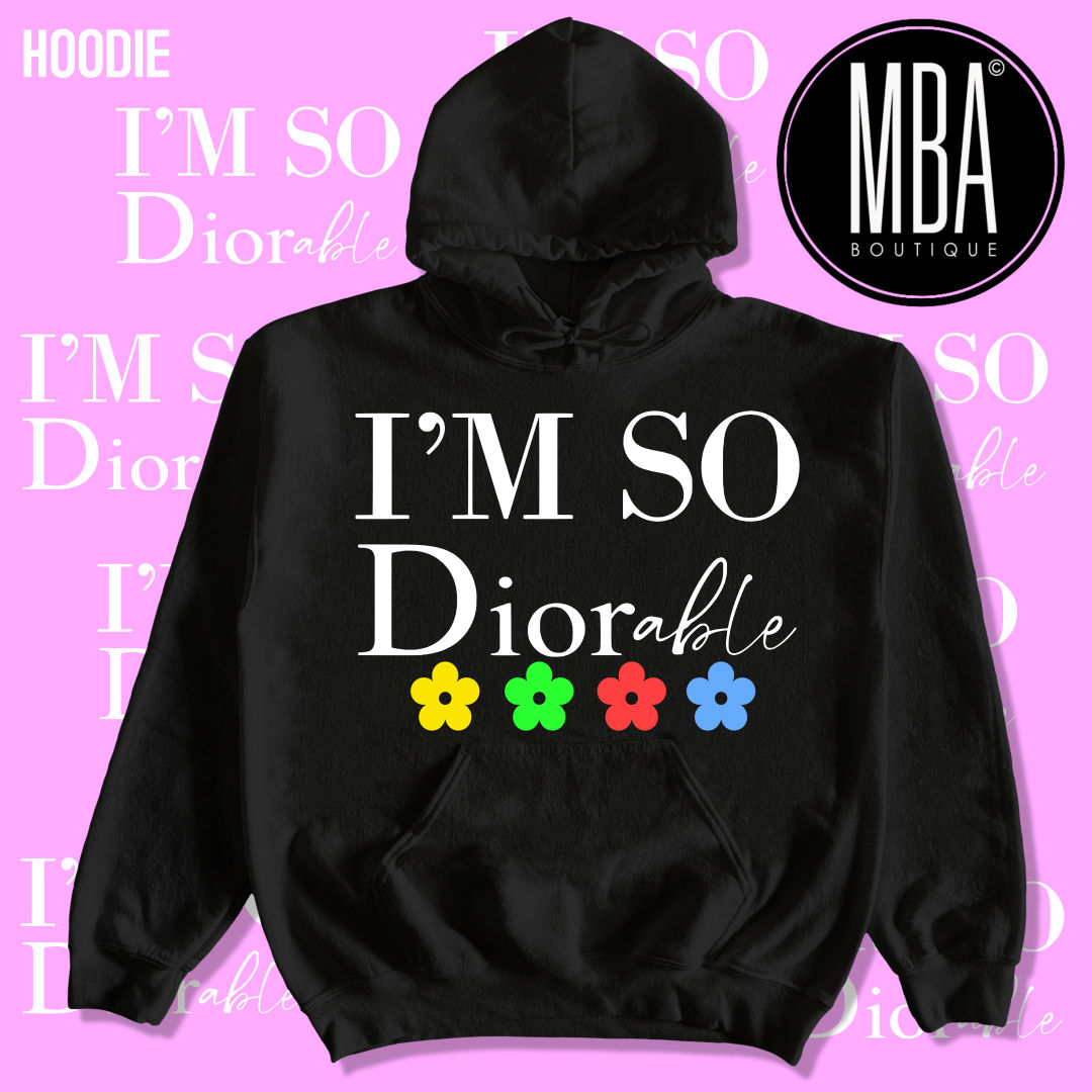 I'M SO DIORABLE - [HOODIE] - BLACK