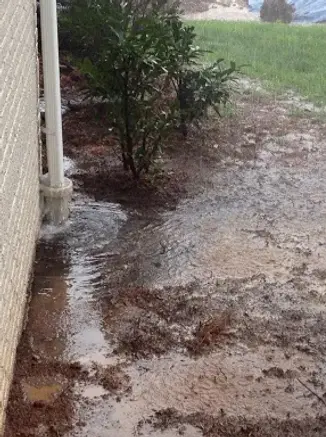 Standing Water around house foundation