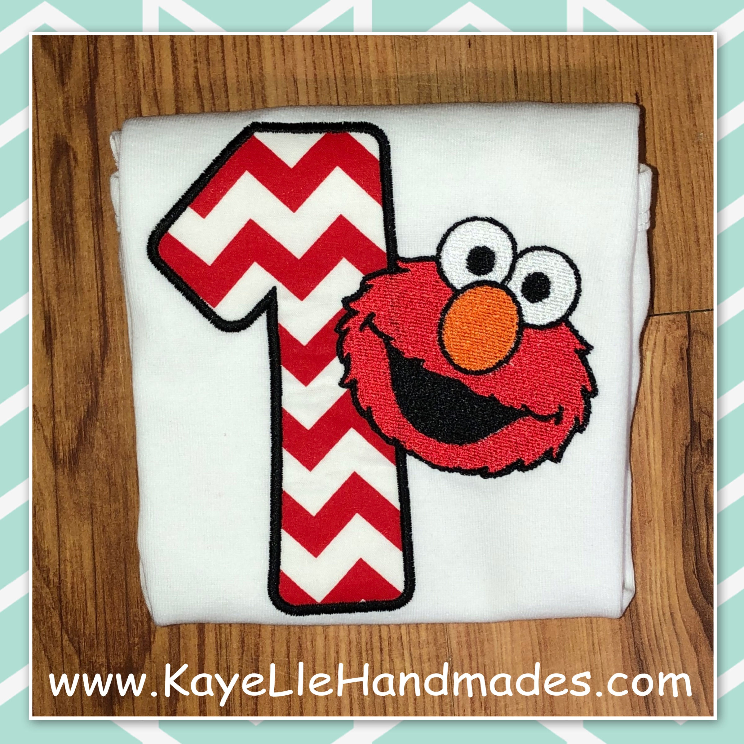 Embroidered Shirt - Birthday Shirt - Sesame Street - Elmo
