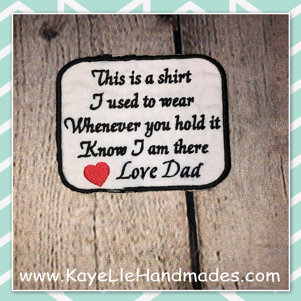 Iron on Patch - Memory Pillow Patch