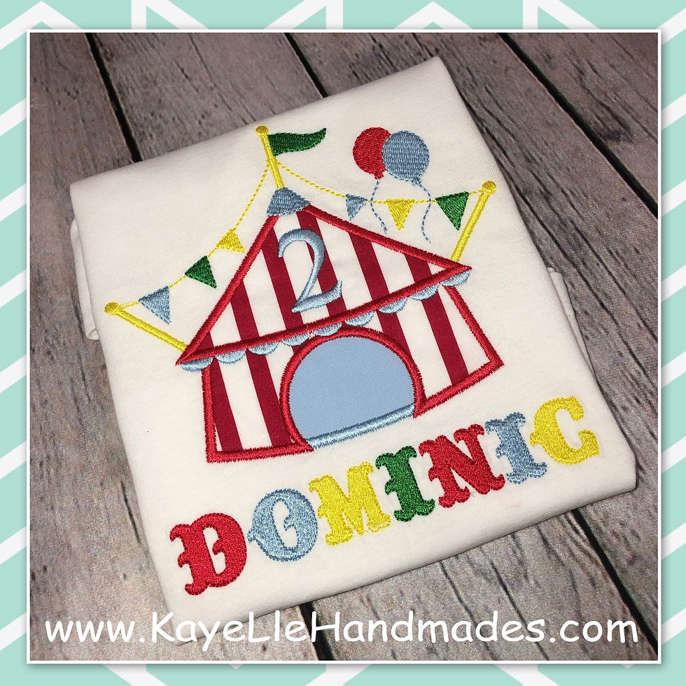 Thumbnail: Embroidered Shirt - Birthday Shirt - Circus