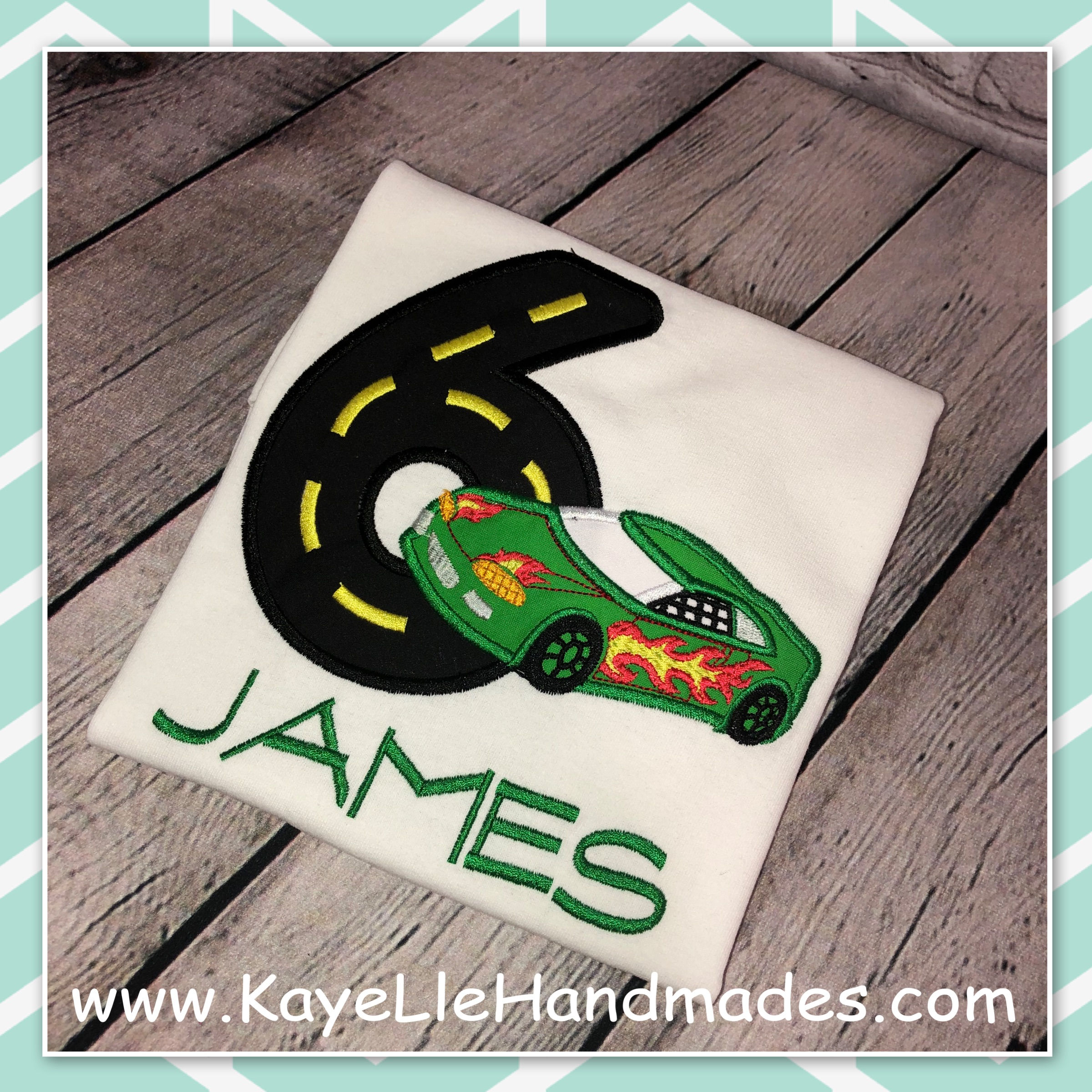 Embroidered Shirt - Birthday Shirt - Hot Wheels Car