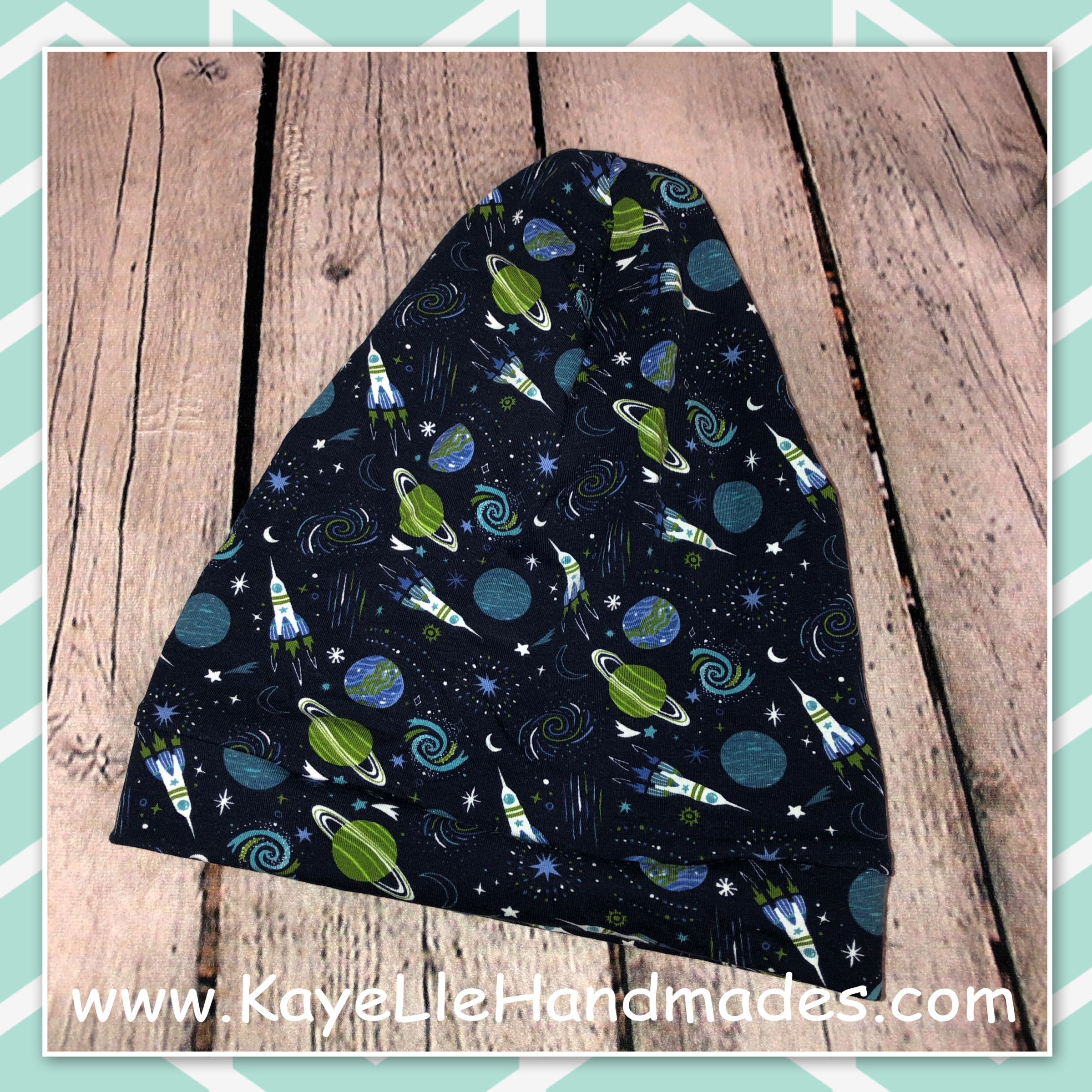 Slouchy Beanie - Hat - Space on Navy