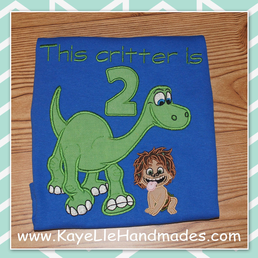 Thumbnail: Embroidered Shirt - Birthday Shirt - Dinosaur - This Critter is