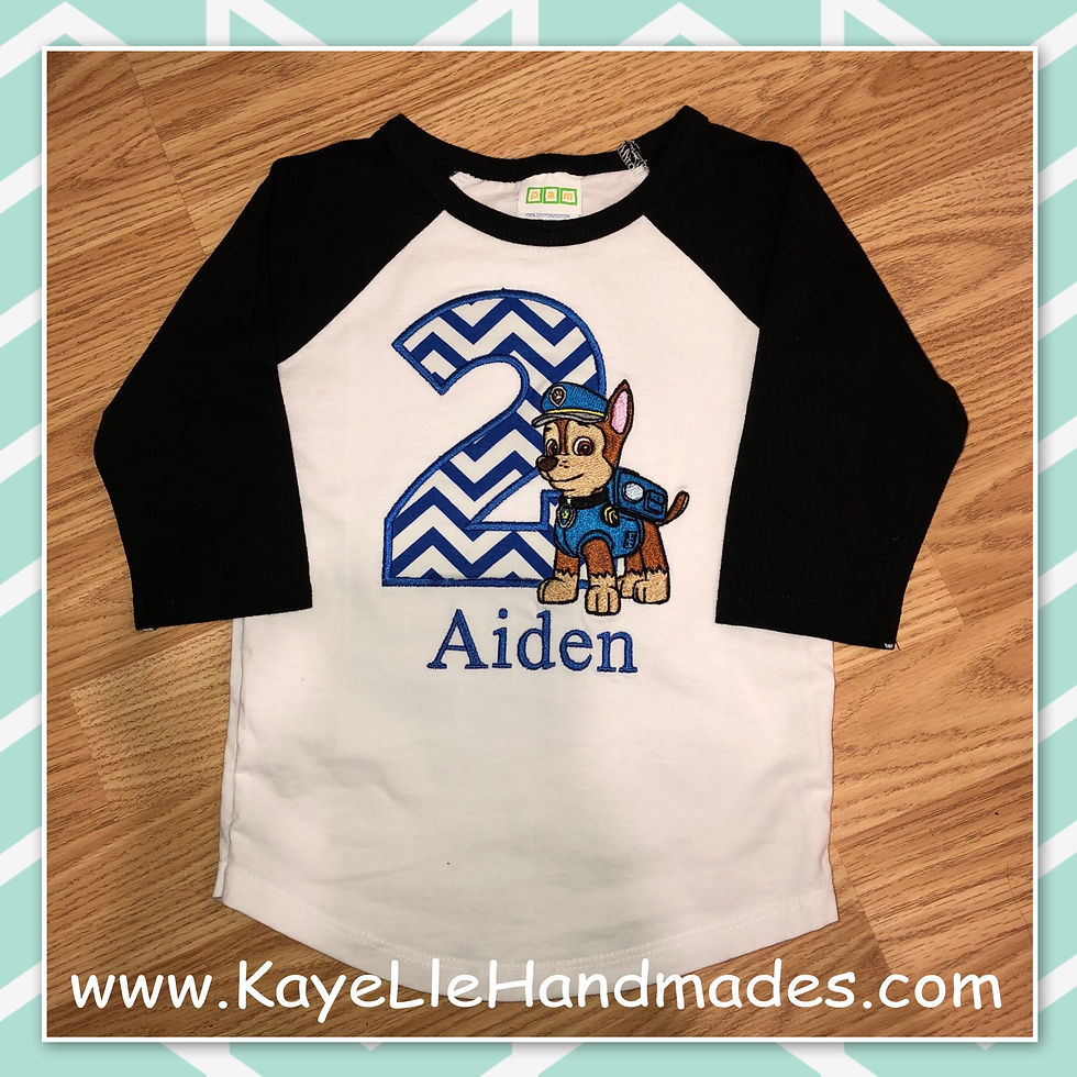 Thumbnail: Embroidered Shirt - Birthday Shirt - Dog Patrol - Chase