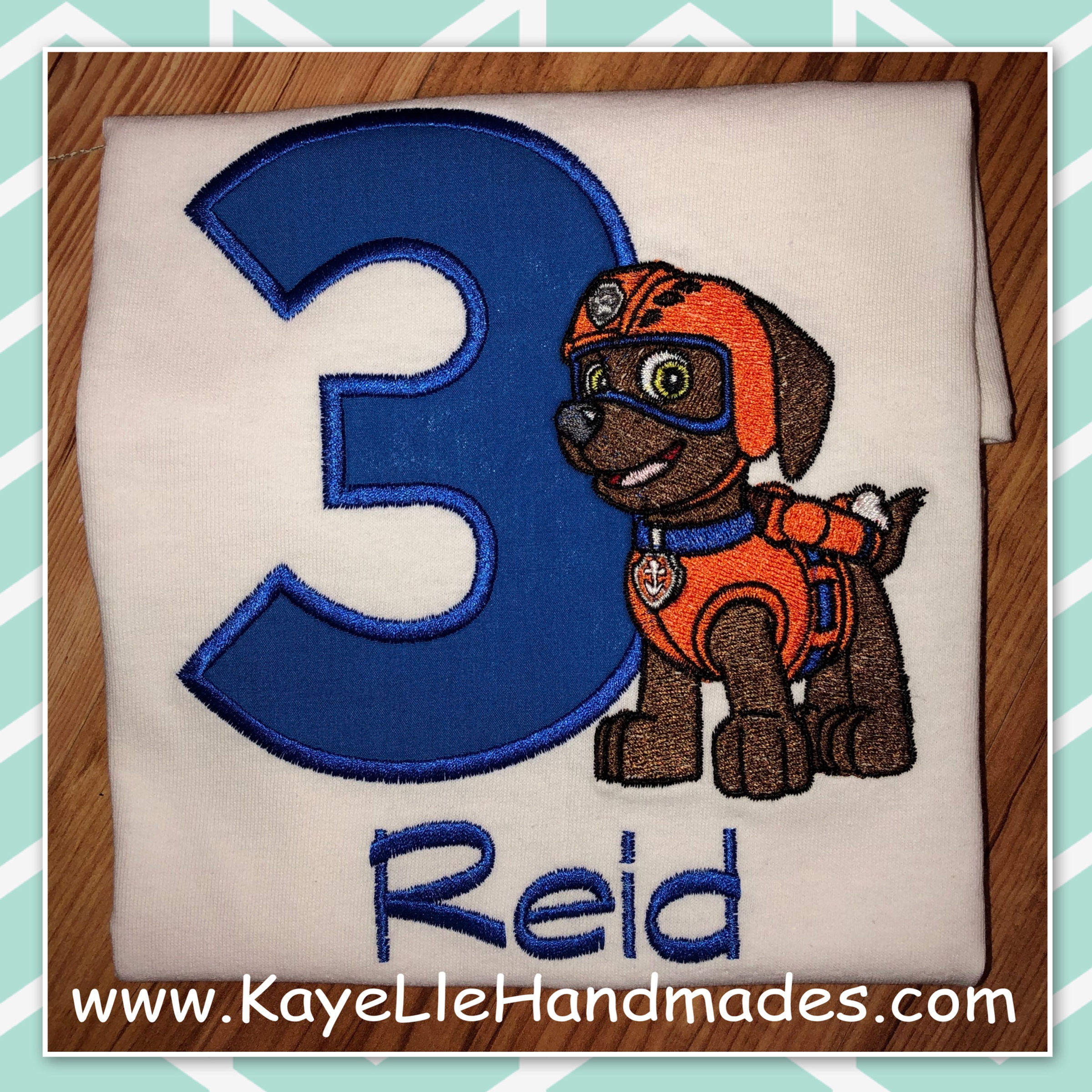 Embroidered Shirt - Birthday Shirt - Dog Patrol - Zeke