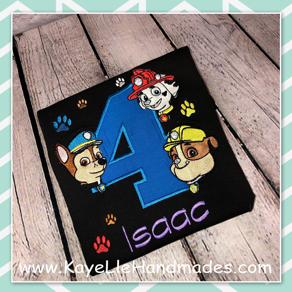 Thumbnail: Embroidered Shirt - Birthday Shirt - Dog Patrol