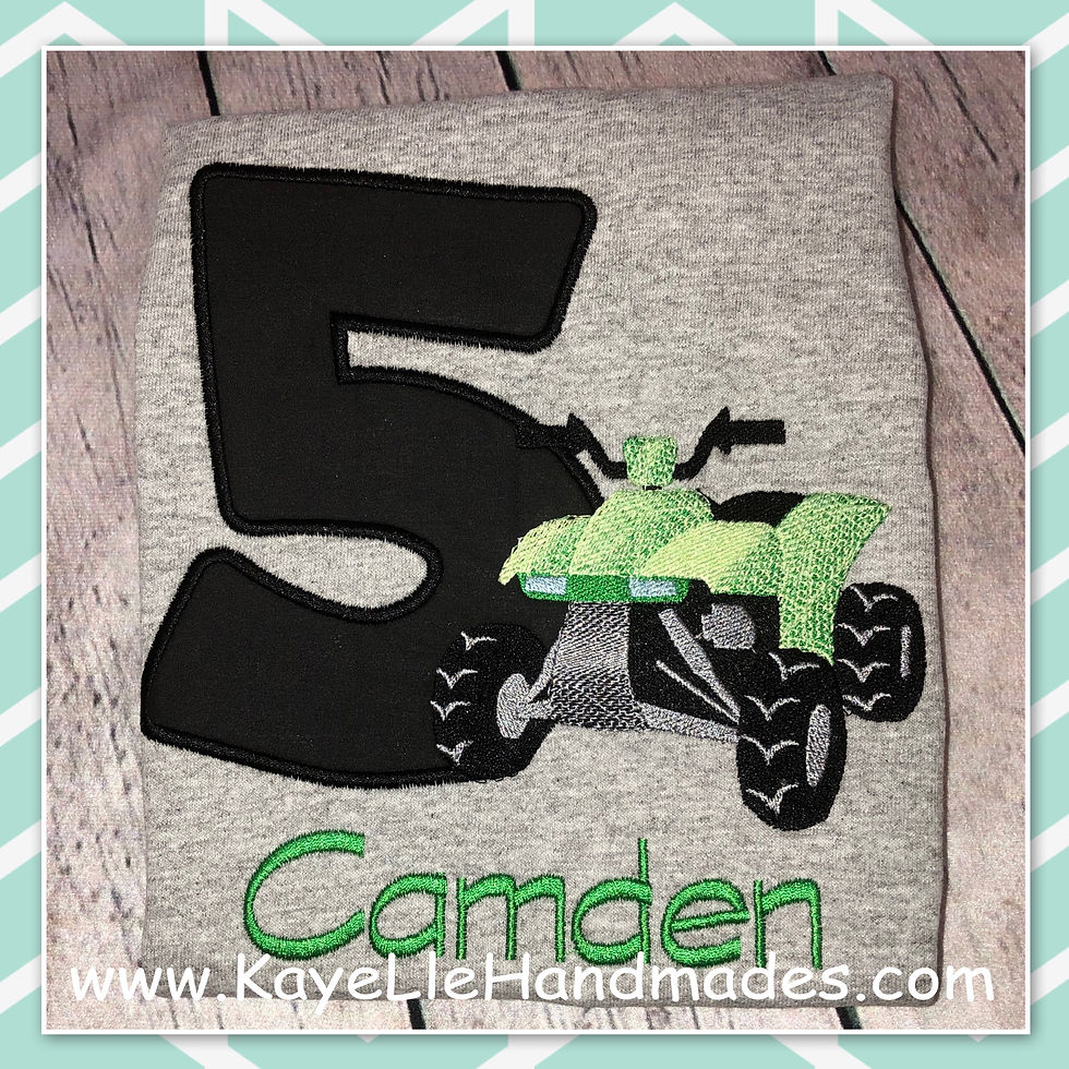 Embroidered Shirt - Birthday Shirt - ATV