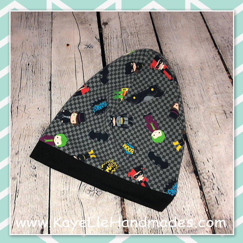 Slouchy Beanie - Hat - Dinosaurs on Green