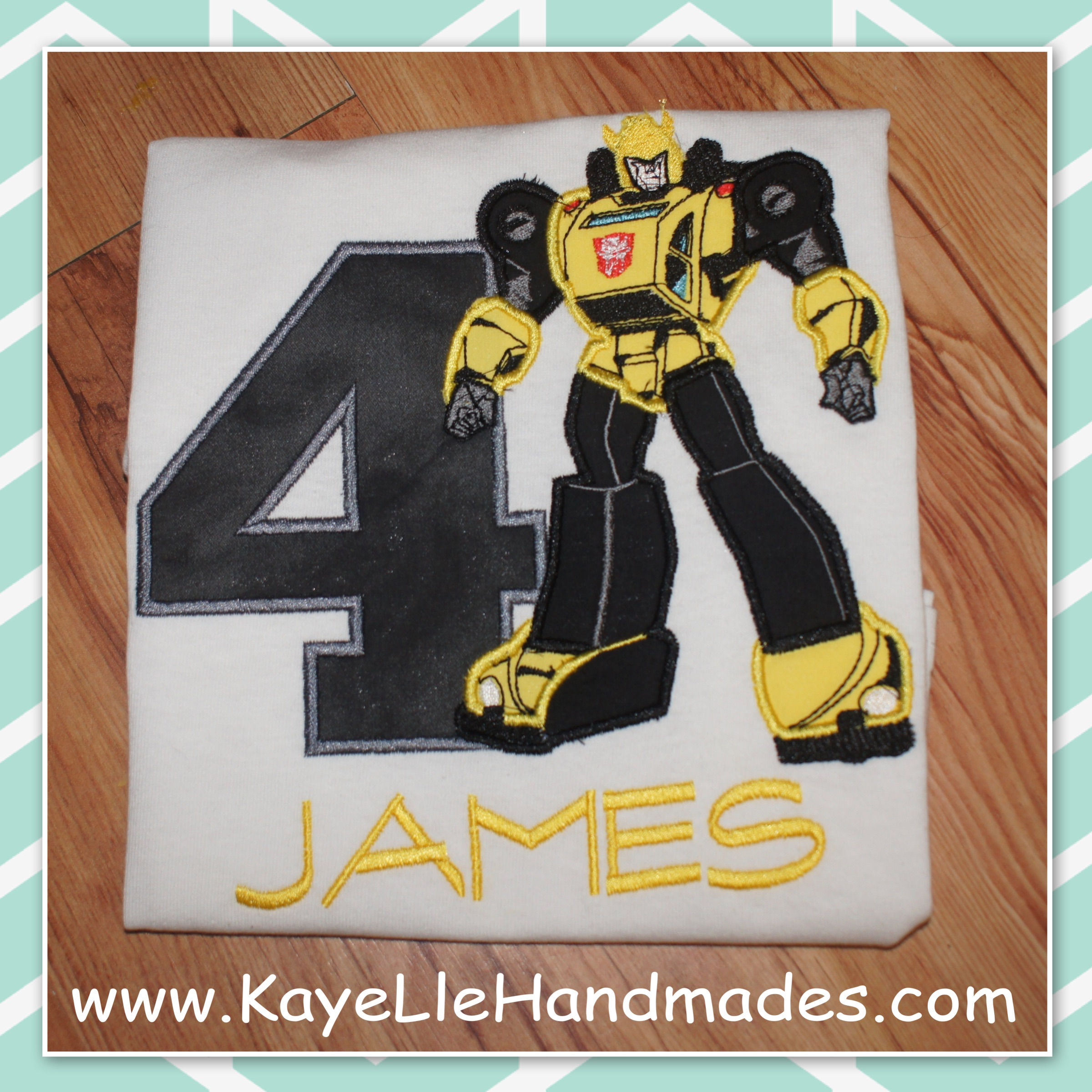 Embroidered Shirt - Birthday Shirt - Transformers - Bumblebee