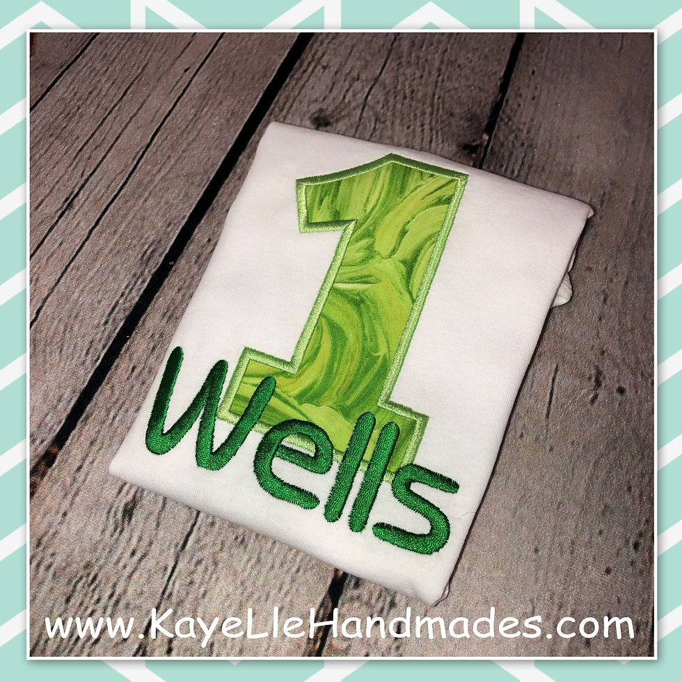 Thumbnail: Embroidered Shirt - Birthday Shirt - Custom - Number - Age - Name - FingerPaints
