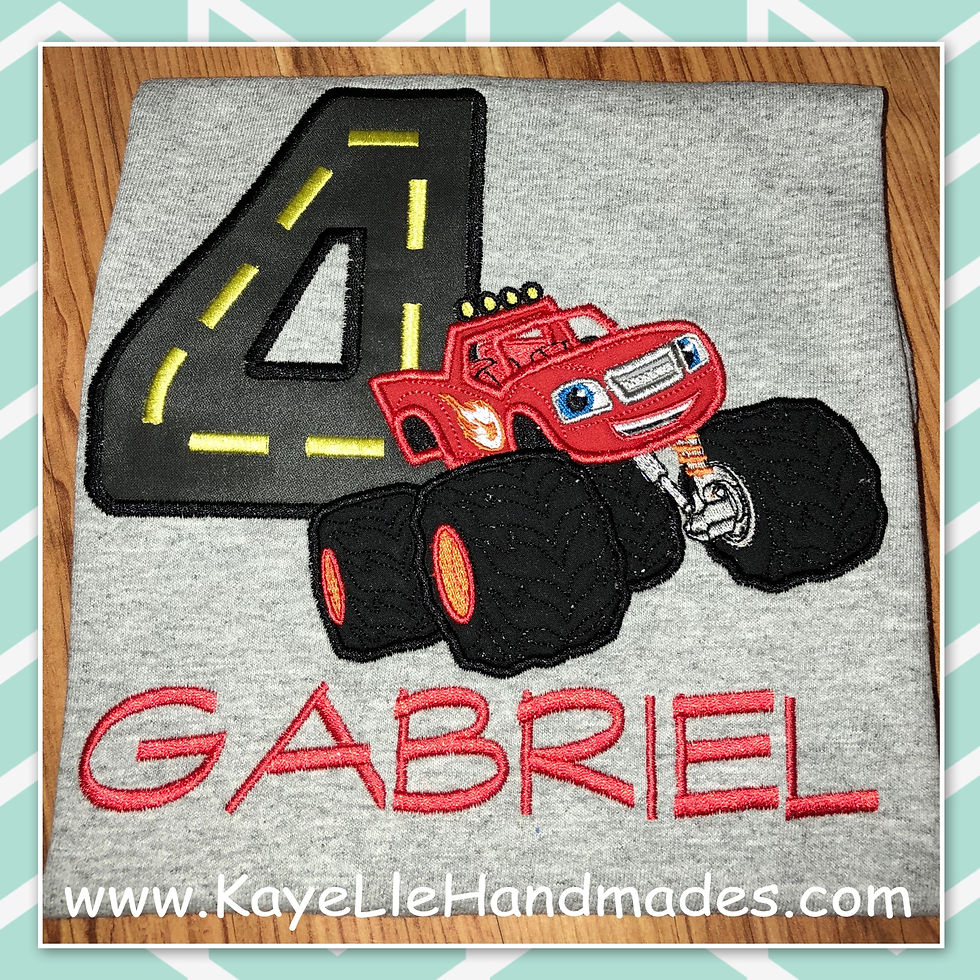 Embroidered Shirt - Birthday Shirt - Blaze