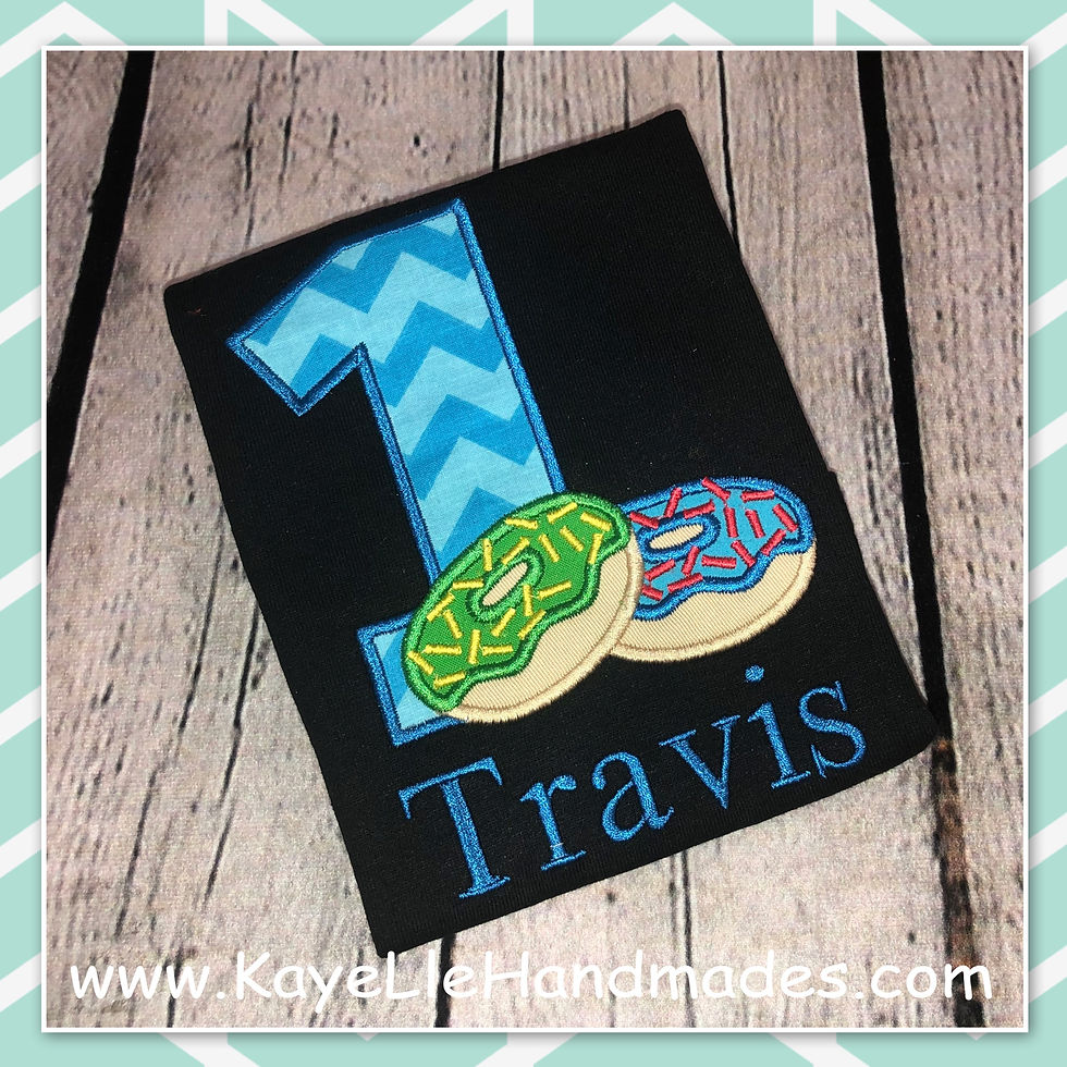 Embroidered Shirt - Birthday Shirt - Donuts