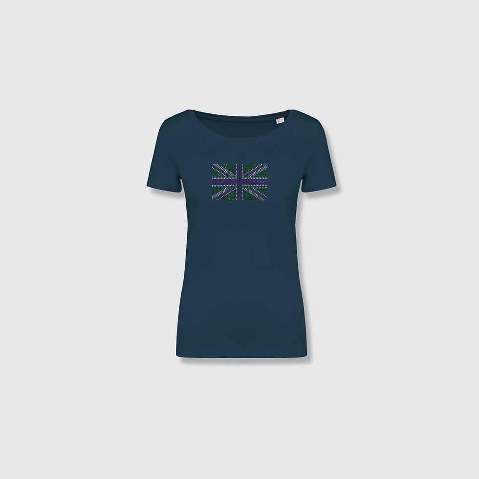 Thumbnail: Flag peacock blue t-shirt