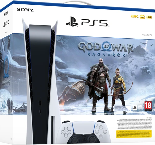 Sony Playstation 5 Disc with God of War Ragnarök Launch Edition, Extra Controlle