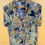Thumbnail: Zara Man Mens Small Slim Short Sleeve Button-Front Blue Hawaiian Shirt Rare