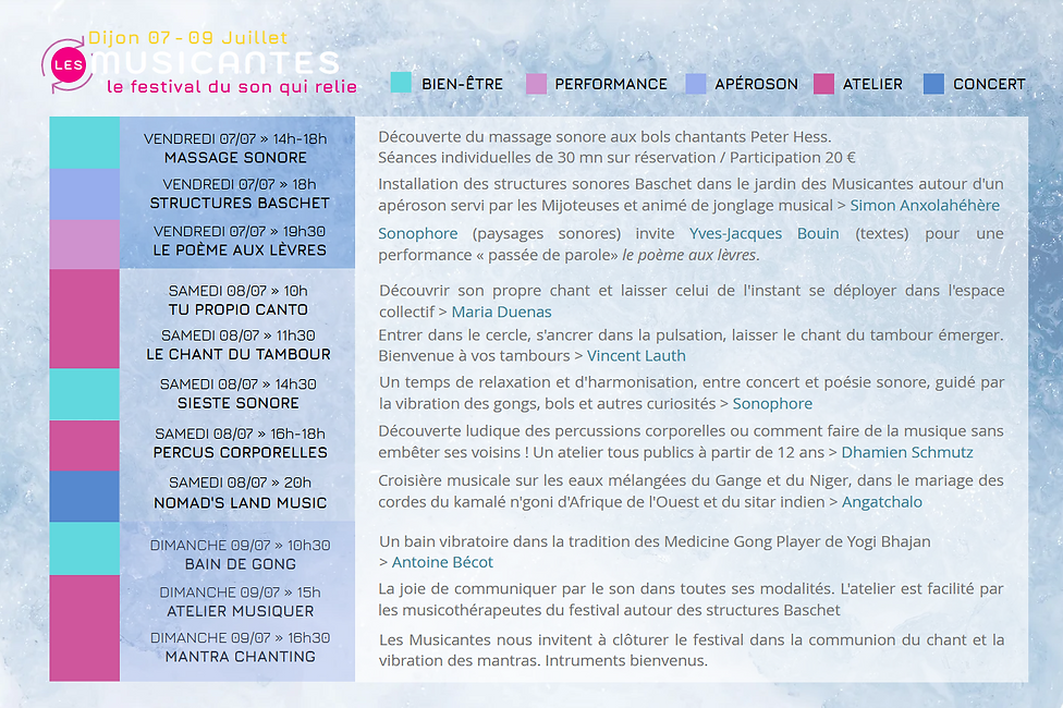 Les Musicantes - le programme