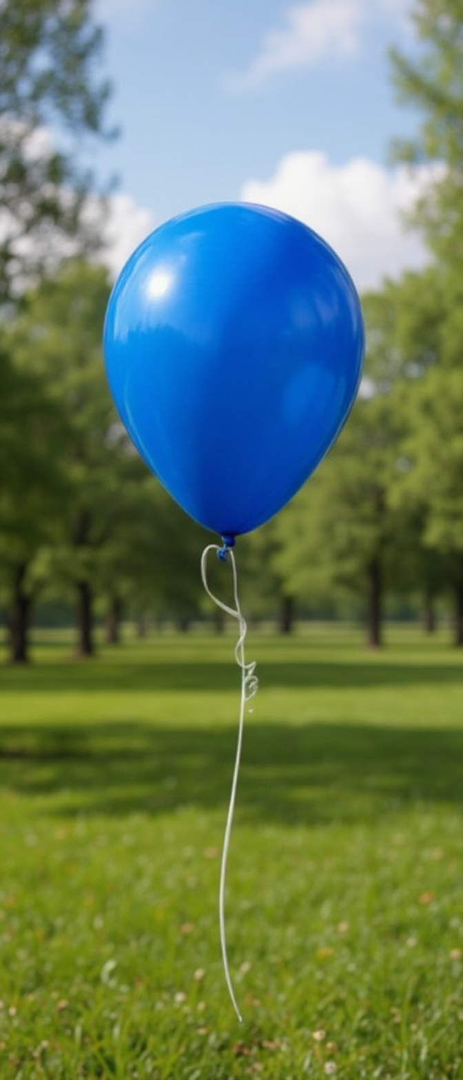 single latex balloon 30cm inflated with ribbon
