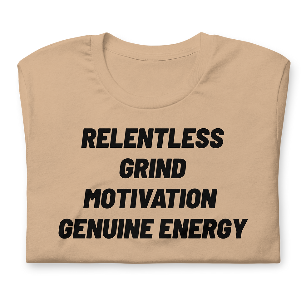 Thumbnail: Relentless Grind Motto Tee - Sandstone