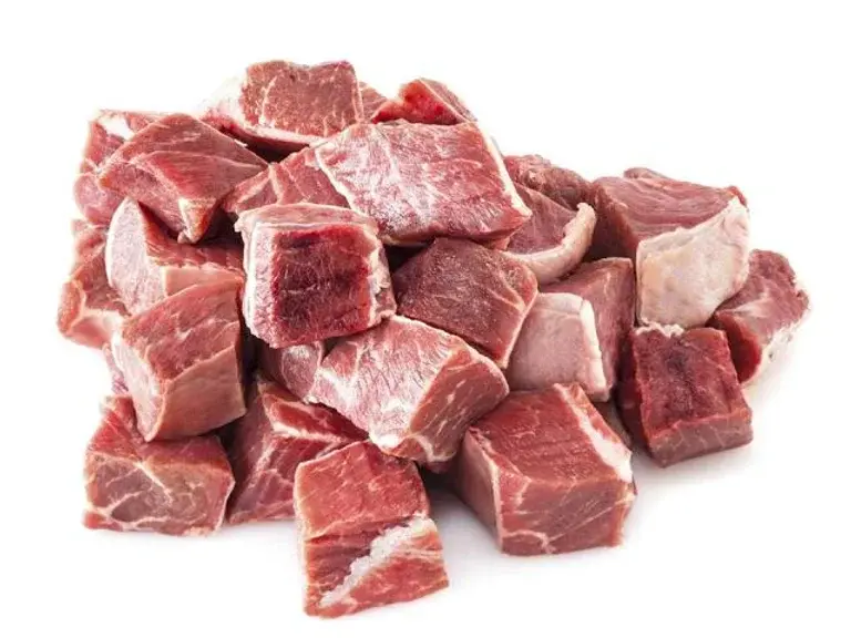 Boneless Goat Meat Cubes cut ( real )